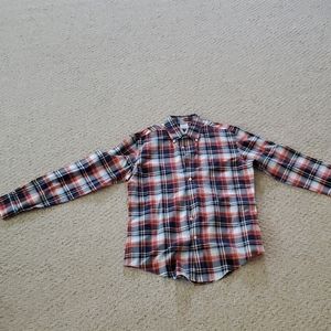 Pocked large checked plaid dress shirt